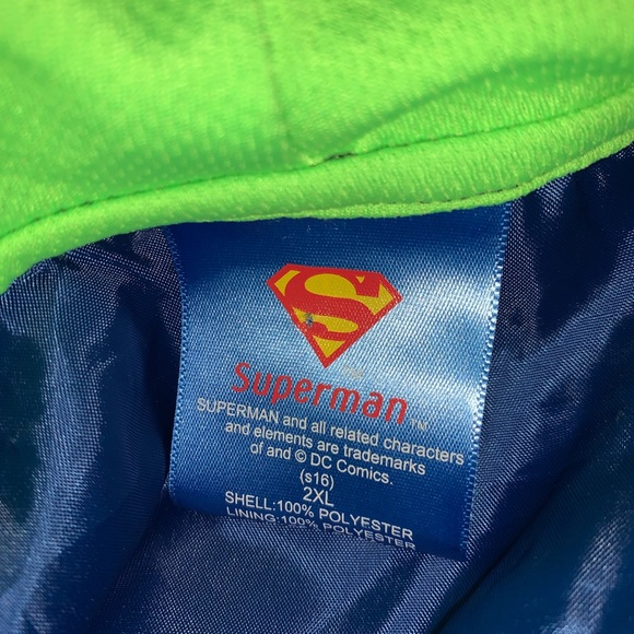 Superman DC Comics Blue Windbreaker Unisex Size 2x - Picture 4 of 4